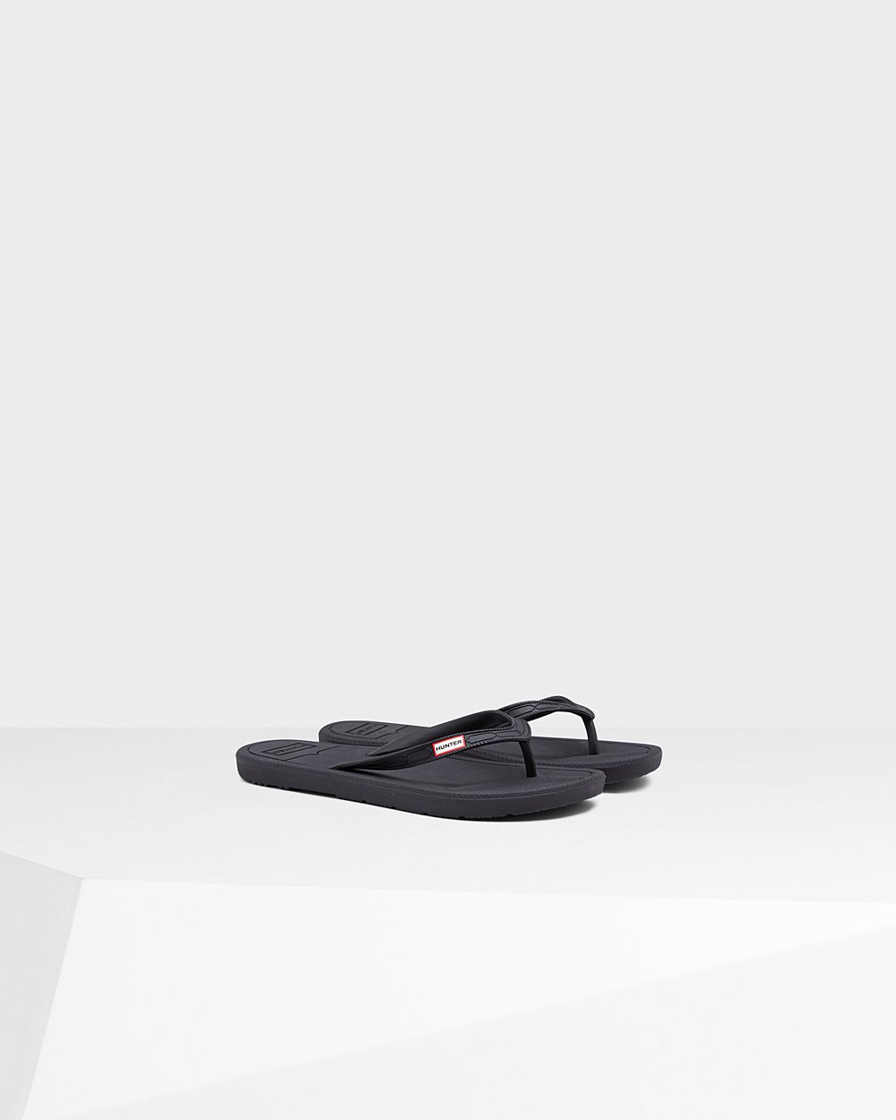 Hunter Flip Flops Svart - Dame Original - Norge WDNRKT-072